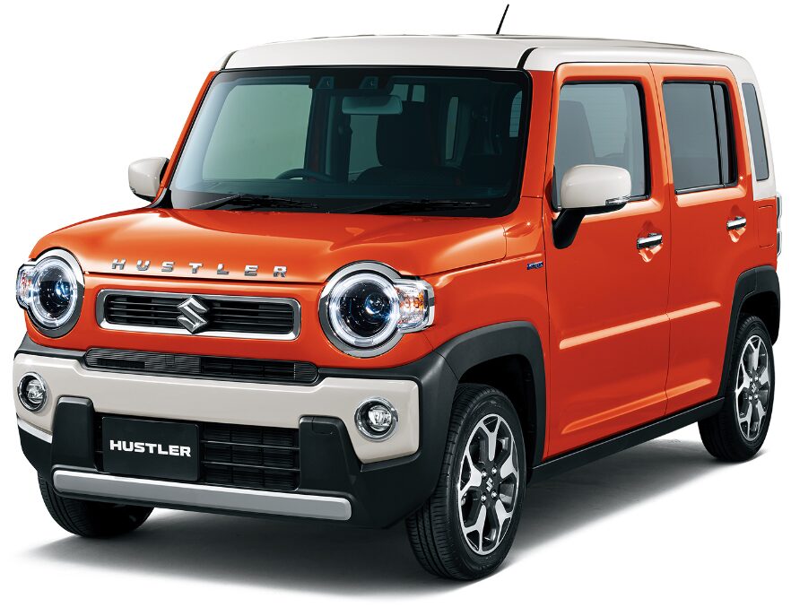 ハスラー HYBRID X バーミリオンオレンジ ソフトベージュ2トーン