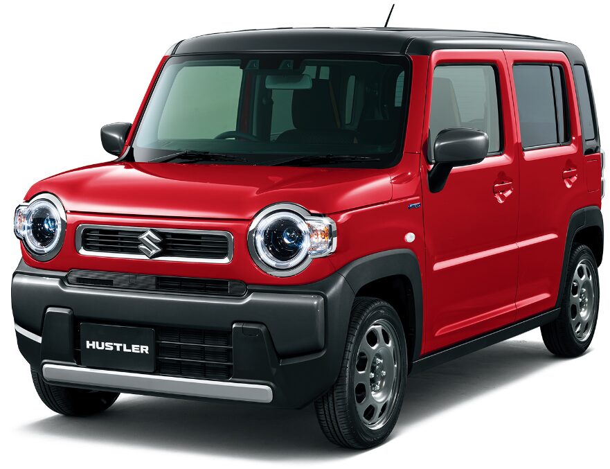 ハスラー HYBRID G フェニックスレッドパール X ガンメタリック2トーン